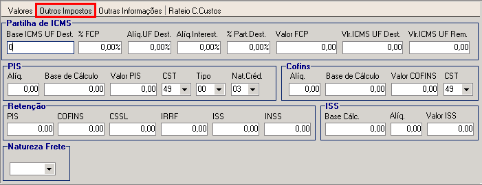 Aba Outros impostos do produto.png