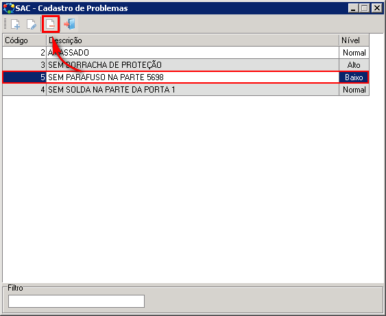 Botão excluir cadastro de problemas.png